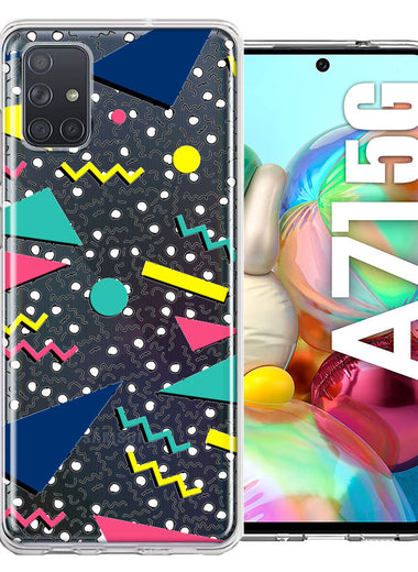 Samsung Galaxy A71 4G 90's Swag Shapes Design Double Layer Phone Case Cover
