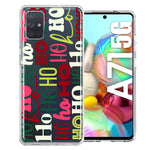 Samsung Galaxy A71 4G Christmas Santa Ho Ho Ho textagraphy Festive Holiday Double Layer Phone Case Cover