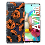 Samsung Galaxy A71 4G Orange Chrysanthemum Flowers Design Double Layer Phone Case Cover