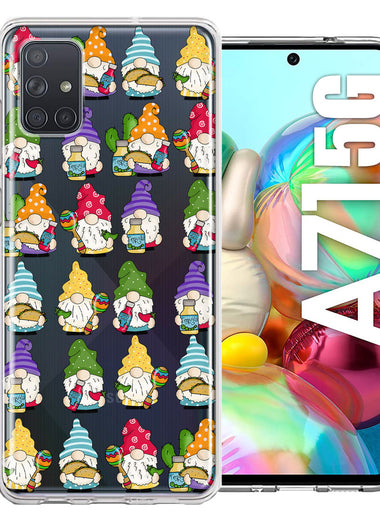 Samsung Galaxy A71 5G Cinco De Mayo Party Cute Gnomes Mexico Tacos Fiesta Double Layer Phone Case Cover