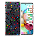 Samsung Galaxy A71 5G Colorful Nostalgic Vintage Christmas Holiday Winter String Lights Design Double Layer Phone Case Cover