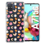 Samsung Galaxy A71 4G Mexican Pan Dulce Cafecito Coffee Concha Polka Dots Double Layer Phone Case Cover