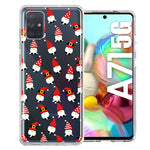 Samsung Galaxy A71 4G Cute Red Christmas Holiday Santa Gnomes Design Double Layer Phone Case Cover