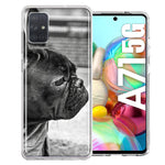 Samsung Galaxy A71 4G Black French Bulldog Double Layer Phone Case Cover