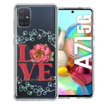 Samsung Galaxy A71 4G Love Like Jesus Flower Text Christian Double Layer Phone Case Cover