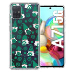 Samsung Galaxy A71 4G Lucky Green St Patricks Day Cute Gnomes Shamrock Polkadots Double Layer Phone Case Cover