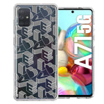 Samsung Galaxy A71 4G 3D Love Letters Hearts Valentine's Day Double Layer Phone Case Cover