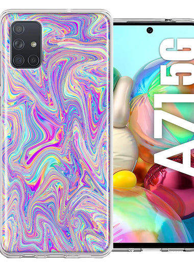 Samsung Galaxy A71 5G Paint Swirl Double Layer Phone Case Cover