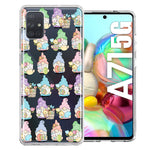 Samsung Galaxy A71 4G Pastel Easter Cute Gnomes Spring Flowers Eggs Holiday Seasonal Double Layer Phone Case Cover