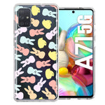 Samsung Galaxy A71 4G Pastel Easter Polkadots Bunny Chick Candies Double Layer Phone Case Cover