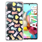 Samsung Galaxy A71 5G Pastel Easter Polkadots Bunny Chick Candies Double Layer Phone Case Cover
