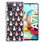 Samsung Galaxy A71 4G Pink Blush Valentines Day Flower Hearts Gnome Characters Cute Double Layer Phone Case Cover