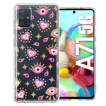 Samsung Galaxy A71 5G Pink Evil Eye Lucky Love Law Of Attraction Design Double Layer Phone Case Cover