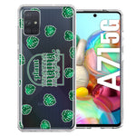 Samsung Galaxy A71 4G Plant Mama Houseplant Lover Monstera Tropical Leaf Green Design Double Layer Phone Case Cover