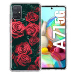 Samsung Galaxy A71 4G Red Roses Double Layer Phone Case Cover