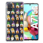 Samsung Galaxy A71 5G Spooky Halloween Gnomes Cute Characters Holiday Seasonal Pumpkins Candy Ghosts Double Layer Phone Case Cover