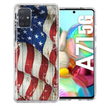 Samsung Galaxy A71 5G Vintage USA Flag Double Layer Phone Case Cover