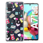 Samsung Galaxy A71 5G Valentine's Day Candy Feels like Love Hearts Double Layer Phone Case Cover