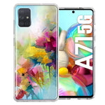 For Samsung Galaxy A71 5G Watercolor Flowers Abstract Spring Colorful Floral Painting Phone Case Cover