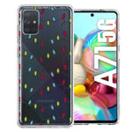 Samsung Galaxy A71 4G Vintage Christmas Lights Design Double Layer Phone Case Cover