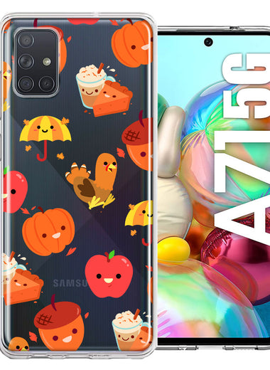 Samsung Galaxy A71 4G Thanksgiving Autumn Fall Design Double Layer Phone Case Cover