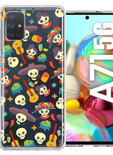 Samsung Galaxy A71 4G Day of the Dead Design Double Layer Phone Case Cover