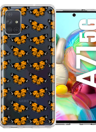 Samsung Galaxy A71 4G Monarch Butterflies Design Double Layer Phone Case Cover
