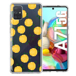 Samsung Galaxy A71 4G Tropical Pineapples Polkadots Design Double Layer Phone Case Cover
