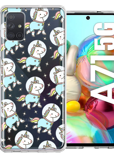 Samsung Galaxy A71 4G Space Unicorns Design Double Layer Phone Case Cover
