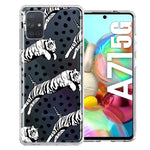 Samsung Galaxy A71 4G Tiger Polkadots Design Double Layer Phone Case Cover