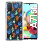 Samsung Galaxy A71 4G Snakes Skulls Roses Design Double Layer Phone Case Cover