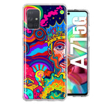 Samsung Galaxy A71 4G Neon Rainbow Psychedelic Indie Hippie Indie King Hybrid Protective Phone Case Cover