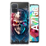 Samsung Galaxy A71 5G Cyberpunk Machine Headphones Skull Double Layer Phone Case Cover