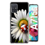 Samsung Galaxy A71 5G Cute White Daisy Red Ladybug Double Layer Phone Case Cover