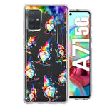 Samsung Galaxy A71 5G Neon Water Painting Colorful Splash Gnomes Hybrid Protective Phone Case Cover
