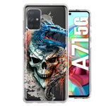 Samsung Galaxy A71 4G Fantasy Blue Dragon Dream Skull Double Layer Phone Case Cover