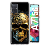 Samsung Galaxy A71 4G Steampunk Skull Science Fiction Machinery Double Layer Phone Case Cover