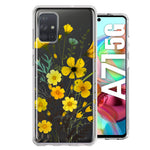 Samsung Galaxy A71 4G Yellow Summer Flowers Floral Hybrid Protective Phone Case Cover