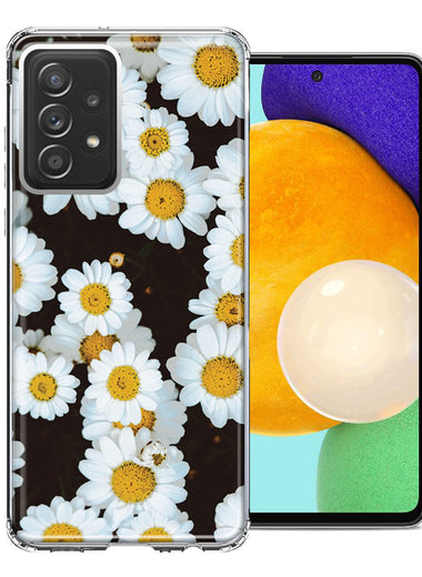 Samsung Galaxy A72 Cute Daisy Flowers Double Layer Phone Case Cover