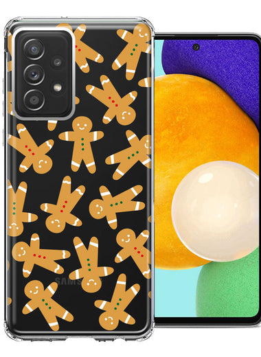 Samsung Galaxy A72 Christmas Gingerbread Traditional Holiday Cookies By BillyElleCo Double Layer Phone Case Cover