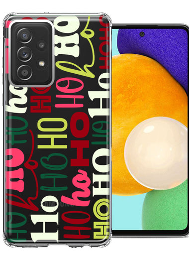 Samsung Galaxy A72 Christmas Santa Ho Ho Ho textagraphy Festive Holiday Double Layer Phone Case Cover