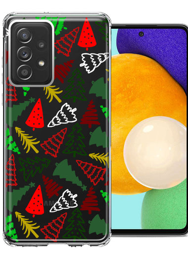 Samsung Galaxy A72 Christmas Trees Holiday Festive Winter By BillyElleCo Double Layer Phone Case Cover