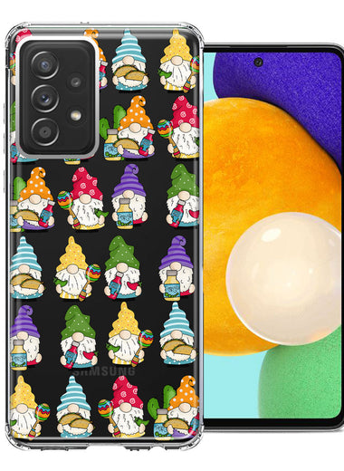 Samsung Galaxy A72 Cinco De Mayo Party Cute Gnomes Mexico Tacos Fiesta Double Layer Phone Case Cover