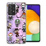 Samsung Galaxy A72 Classic Haunted Horror Halloween Nightmare Characters Spider Webs Design Double Layer Phone Case Cover