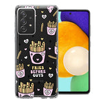 Samsung Galaxy A72 Cute Valentine Pink Love Hearts Fries Before Guys Double Layer Phone Case Cover