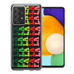 Samsung Galaxy A72 Deck The Halls Christmas Carol Falala Festive Lyric Vintage 70s Letters Double Layer Phone Case Cover