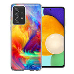 Samsung Galaxy A72 Colorful Feather Paint Double Layer Phone Case Cover