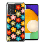 Samsung Galaxy A72 Groovy Gradient Retro Color Flowers Double Layer Phone Case Cover