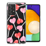 Samsung Galaxy A72 Heart Suckers Lollipop Valentines Day Candy Lovers Double Layer Phone Case Cover