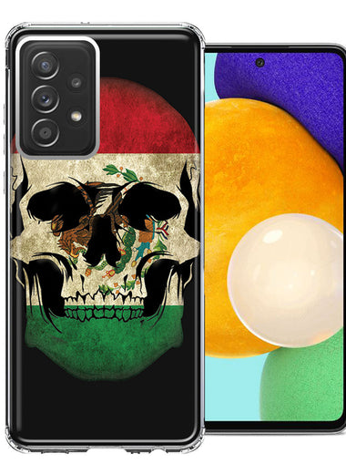 Samsung Galaxy A72 Mexico Flag Skull Double Layer Phone Case Cover